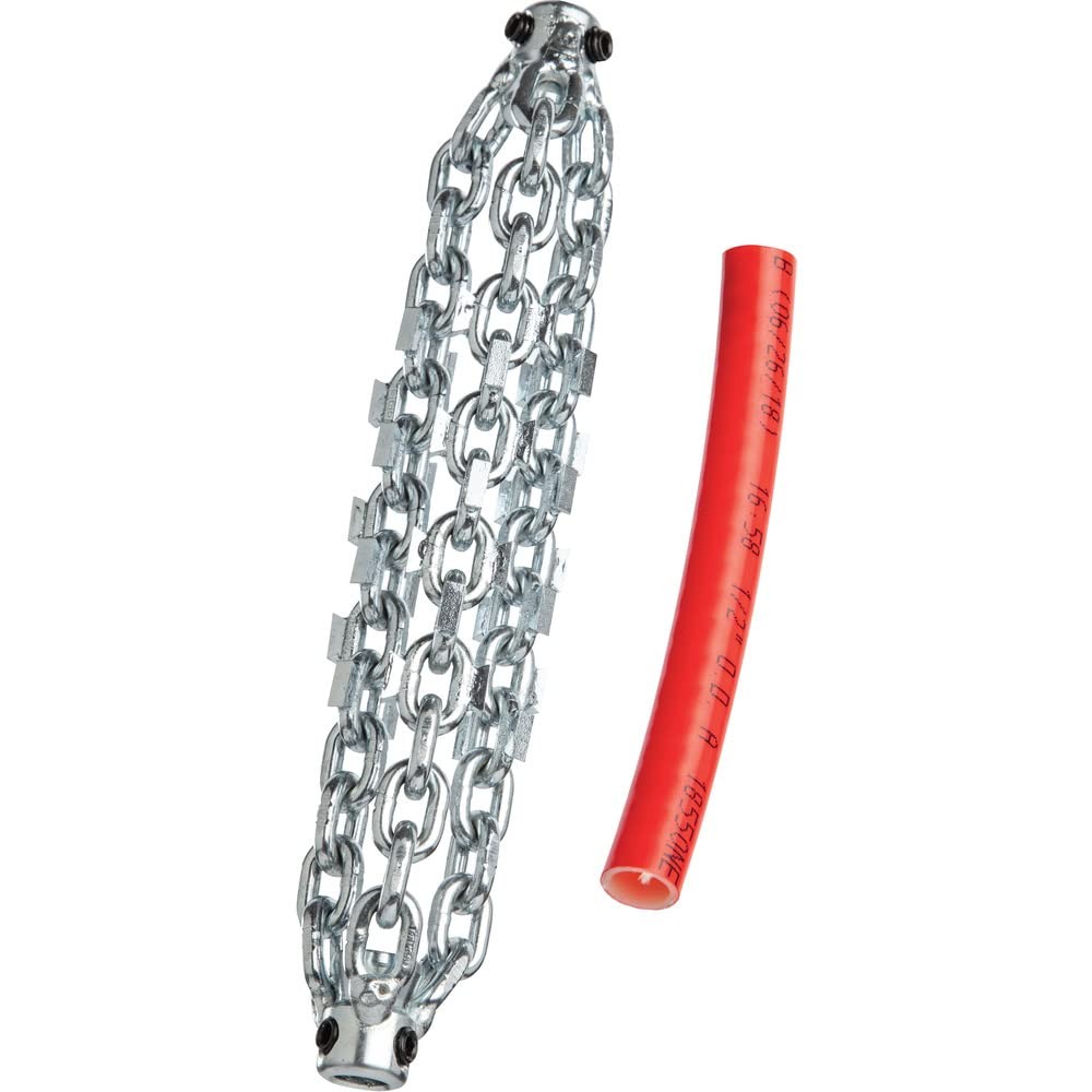 Ridgid 64318 K9-204 Flexshaft Knocker, 5/16&Prime; Cable, 4&Prime; Pipe, 3 Chain, Silver