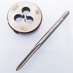 HSS M2.5 x 0.45mm Tap & M2.5 x 0.45mm Die Metric Thread Right Hand Tool