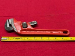 NYE Tool Heavy Duty Offset Pipe Wrench, 10&Prime;, 1&Prime; Capacity, Steel Vintage!