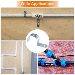 20pcs Conduit Clamp, EMT One-Hole Strap, 40mm Pipe Dia, 8mm Hole Dia
