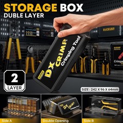 Crimping Tool Kit, 14-Type Open Spade & Quick-Disconnect Connector Set (2.8/3.9/