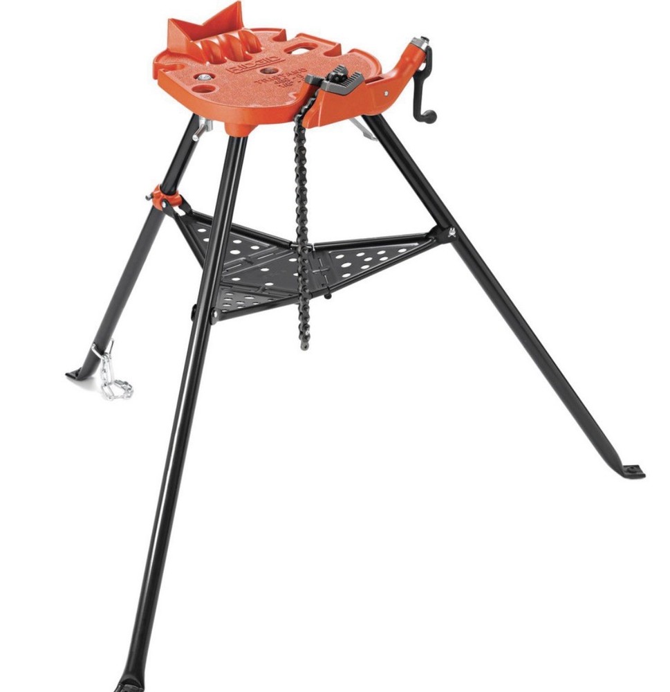 RIDGID Tristand 460 Tripod w/ Chain Vise Pipe Vise Stand 1/8 to 6