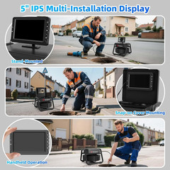 18MM 1080P Waterproof Sewer Camera, 66FT with Microphone & 32GB Card