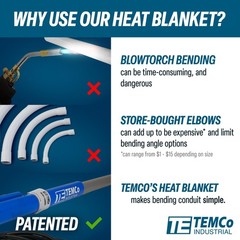 TEMCo TH4002 PVC Conduit Heat Blanket Bender 2-3&Prime;
