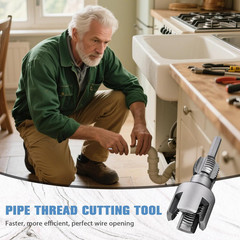 2-Piece Pipe Threading Tool Set &ndash; 1/2&Prime; & 3/4&Prime; Internal & External Threader Dies