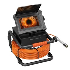 7&Prime; Sewer Pipe Inspection Camera Drain Pipeline Endoscope Self-Leveling 512Hz 40M