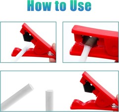 3pcs PTFE Plastic Tubing Cutter Red Pipe Cutter for Nylon PVC PU Hose Cut up to