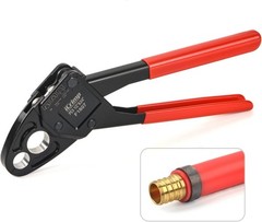 Combo Angle Head Pex Pipe Plumbing Crimping Tool for Copper Crimp Jaw Sets 1/2&Prime;