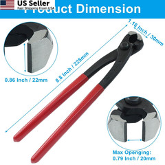 9 Inch Ear Clamp Pliers Carbon Steel Crimping Tool for Hose Pipe USA