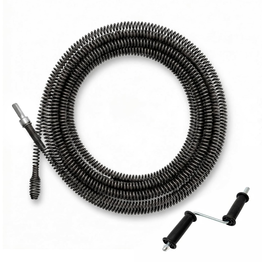 Drain Cleaning Cable, 50 Ft x 3/8&Prime; Professional Drain Snake, 10 mm Flexible H&hellip;