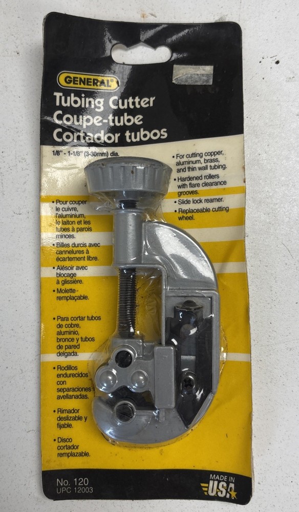 General Professional Tubing Cutter 1/8&rdquo;-1&1/8&rdquo; (3-30mm) No.120