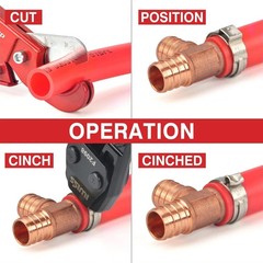 PEX Clamp Tool Kit 3 8-1 w Rings & Tubing Cutter &ndash; All-in-one Crimping Set