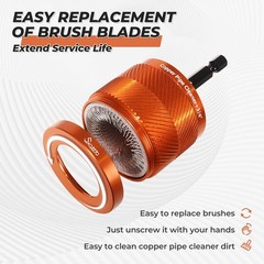 1/2&Prime; & 3/4&Prime; Metal Copper Pipe Cleaner Set,with 1/4 Hex Shank,Each Additional 2PC