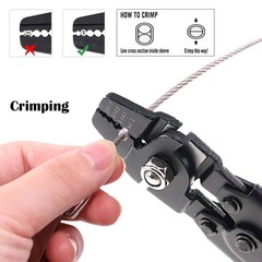 Glarks Up To 2.2mm Wire Rope Crimping Tool 1.2mm, 1.5mm, 2mm, Red;black