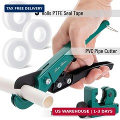 Bates- PEX Pipe Cutter, Cuts up to 1-1/4&Prime;, Tube Cutter 1/8&Prime;-7/8&Prime;, PTFE Seal Tape