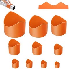 10PCS Pipe Cutting Guides, Precision Pipe Saddle Template, Artificial Leather Pi