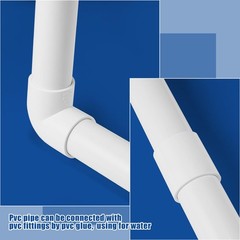 HJ 4FT Feet PVC Pipe 10PCS White Sch40 Industrial Pipes (1&Prime;) 1 Inch,