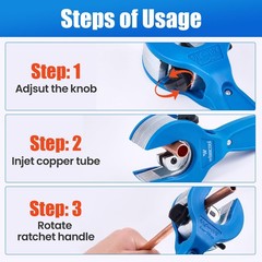 Ratcheting Tubing Cutter, Tube Cutter 5/16&Prime; to 1-1/8&Prime;, 2 in 1 Close Quarters &hellip;
