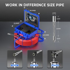 9inch Sewer Camera 60m Pipe Inspection Camera 512hz Self-leveling 7mm Cable