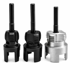 PVC Pipe Threader Tool Kit 3 Piece Internal External 1/2 3/4 1 Inch Hex Shank