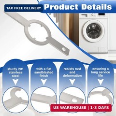 SPEEDWOX Spanner Wrench For Washer Tub Nut 21366 Stainless Steel Tub Drain Wrenc