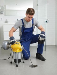 500W Auto-Feed Sewer Snake Auger- Drain Cleaning Machine W/6 Cutters&Steel Cable