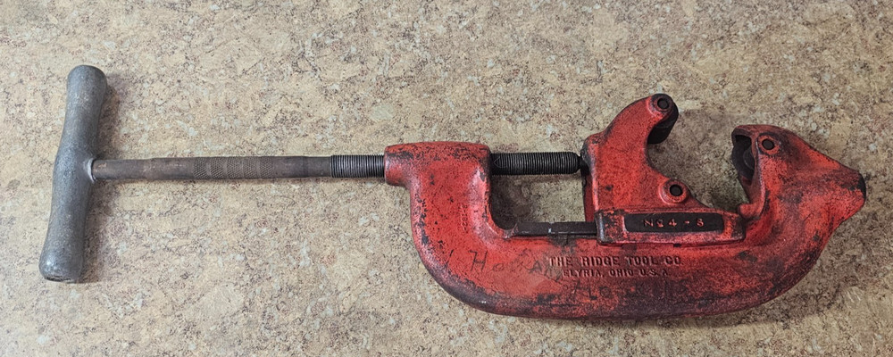 Ridgid No. 4-S Pipe Tubing Cutter 2&Prime; &ndash; 4&Prime; Capacity Made in USA Pre-owned