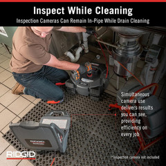 76198 Flexshaft K9-204+ Drain Cleaning Machine for 2&Prime; to 4&Prime; Pipe, Professional W