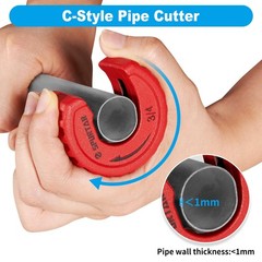 Spurtar 4pcs Pipe Cutter Tool Set 3pcs Copper Tubing 1/2&Prime; 3/4&Prime; 1&Prime;