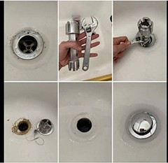 Effortless Tub Drain Installation Tool &ndash; 2000 kg-cm Torque for Old Drain Removal