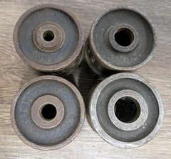 Toledo Pipe Threader Die Head Set of 4 &ndash; 1/8&Prime;, 1/4&Prime;, 3/8&Prime;, 1/2&Prime; Vintage Tools