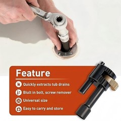 97258 Tub Drain Removal Tool, Golden Extractor Use With 3/8&Prime; Drive&hellip;