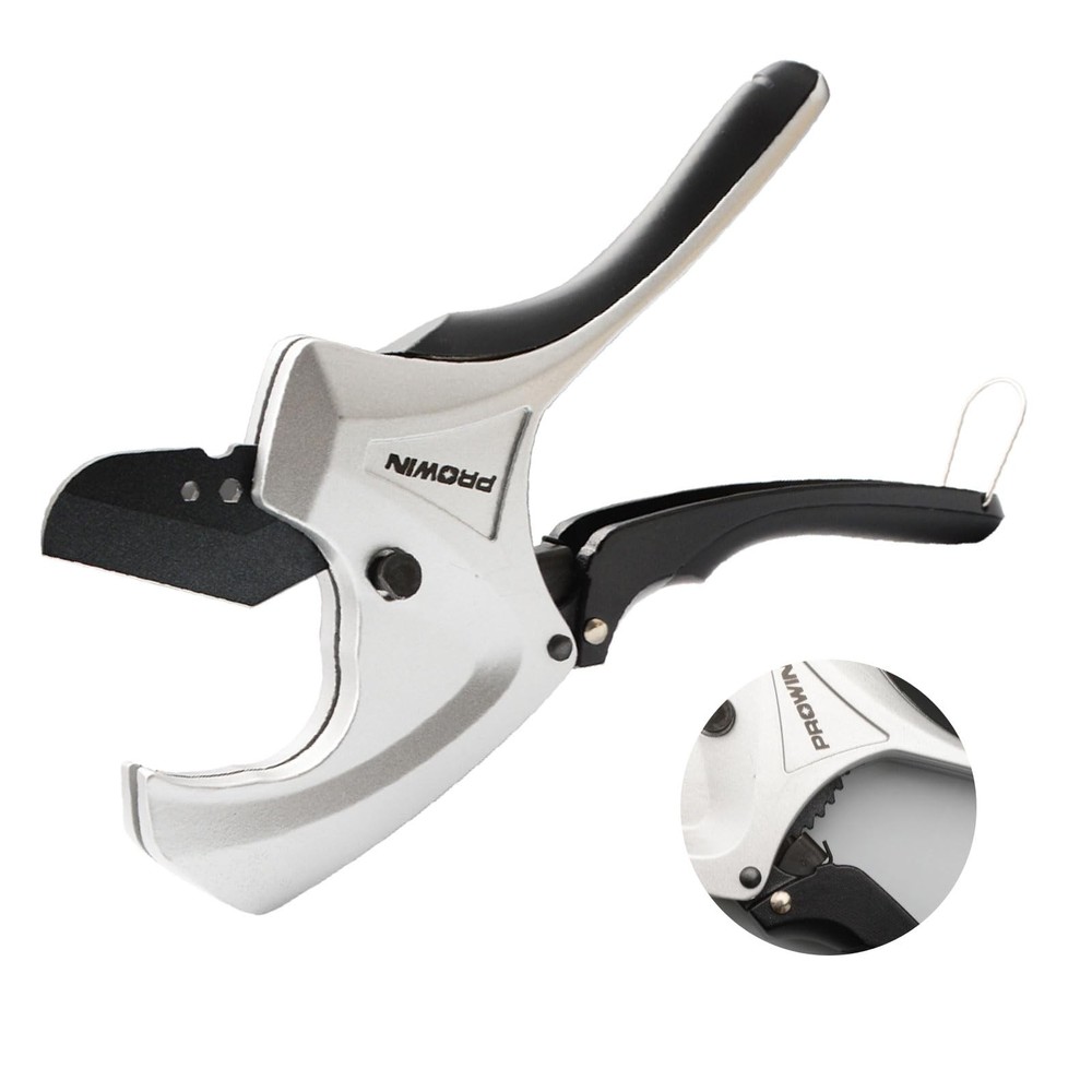 PROWIN Ratcheting PVC Pipe Cutter, 2-1/2&Prime; Capacity with SK5