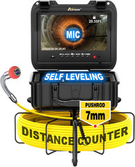 Self-Leveling Sewer Camera 300ft with 9&Prime; 1080P Screen & DVR Recorder