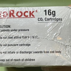 RedRock 16 Gram Unthreaded CO2 Cartridges for A/c Drain Gun 30 Pack, Metal