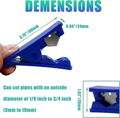 Litoexpe 3pcs PTFE Plastic Tubing Cutter, Blue Pipe Cutter, Square Tubing Hose