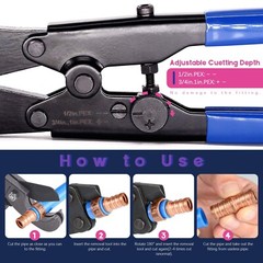 Swpeet 4Pcs PEX Ring Removal Tool Kit, PEX-1210C Crimp Ring Removal Tool and &hellip;