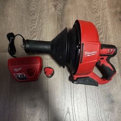 Milwaukee 2571-20 M12 Drain Snake Cleaning Machine Kit with 5/16&Prime;X25&prime; Cable