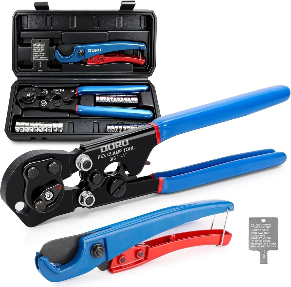 2 IN 1 Ratchet Pex Crimping Tool Cinch & Remove Combo Function Pex Pipe Crimp