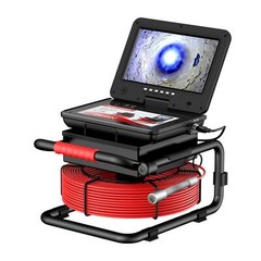 30M Pipe Inspection Camera w/ 512hz Locator Self Leveling Sewer Drain Camera 10&Prime;