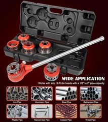 for RIDGID 36475 12-R 1/2&Prime; &ndash; 2&Prime; NPT Exposed Ratchet Threader Set w/ Case