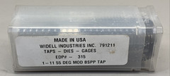 Widell Industries 791211 TAPS DIES GAGES, EDP#-315, 1-11 55 DEG Modified BSPP