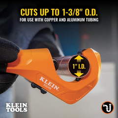 Klein Tools 50046 Constant Swing Tubing Cutter for Copper and Aluminum, 1/8 to 1