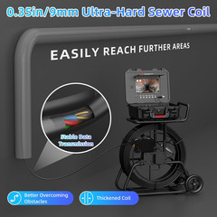 165FT Sewer Camera with 512Hz Transmitter, DVR, Mic, 9mm Cable & 16GB Card