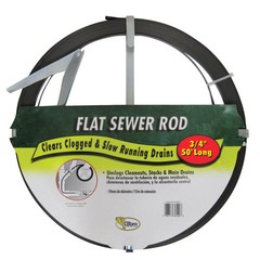 Cobra 60500 Flat Sewer Rod with Holder 3/4 Dia. in. x 50 ft.