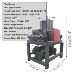 Electric Tube Bender (220V, 2.2kW, 0-2mm Thickness, Round /square Tube Mold)