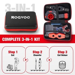 Copper Pipe Cutter Kit 5-50 mm Tube Deburring Tool HVAC Plumbing Tool Set Black