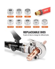Hydraulic Copper Tube Fittings Press Crimping Tool Kit for 1/2, 3/4, 1&Prime; PEX P&hellip;