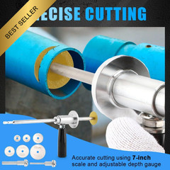 Inside PVC Pipe Cutter 7in Adjustable Diamond Grit Wheel 1/4in Hex Shank Tool
