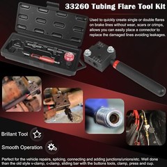 Single/Double Flaring Tools Kit 33260 for 3/16&Prime; and 1/4&Prime; Tubing on Most Vehicles